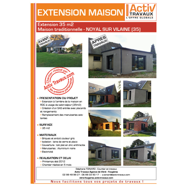 Extension maison - Noyal sur Vilaine